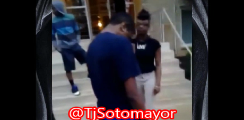Young King Poundcakes Black Beast After She Tagged Him In The Face With A 2piece! (Video)