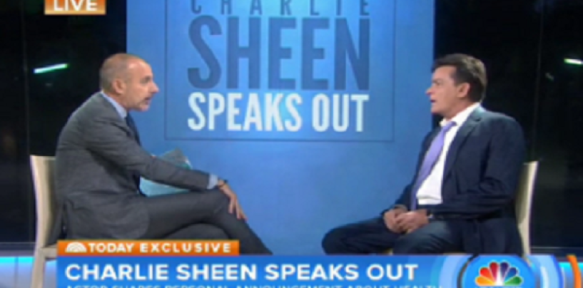 Actor Charlie Sheen Reveals To The World His HIV Status On The Today Show With Matt lauer! (Video)