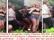 Barack Obama Daughter Malia Twerks & Flashes Her Azz For Racist White Men In Chicago! (Video)