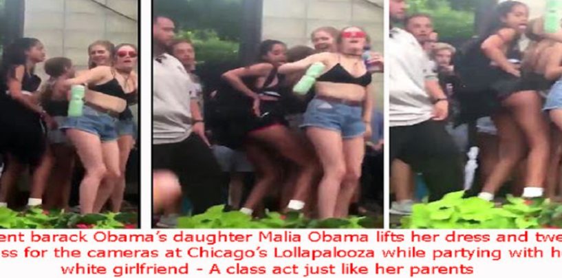 Barack Obama Daughter Malia Twerks & Flashes Her Azz For Racist White Men In Chicago! (Video)