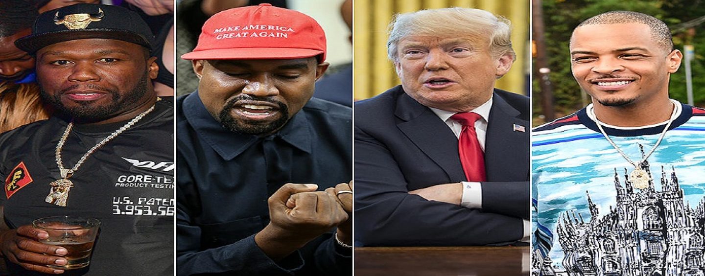 T.I., 50 Cent, Quest Love, Michael Rapaport & Other Celebs Express Their Anger For Kanye West Meeting President Trump Today! (Live Broadcast)