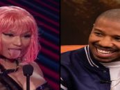 Rapper Nicki Minaj Continues Whorish Public Behavior of Black Woman By Lusting After Micheal B Jordan!
