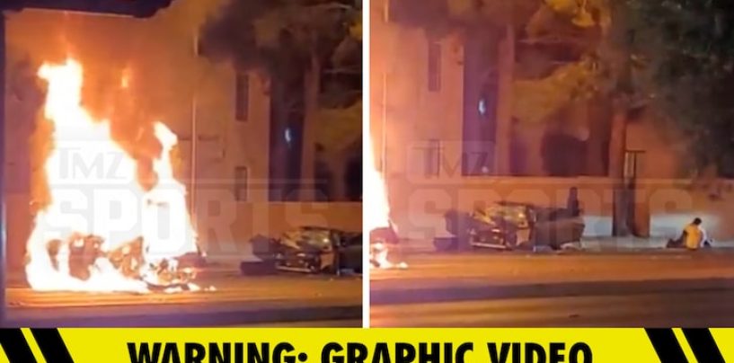 Henry Ruggs III Former Raiders Wide Receiver Car Ends Up In Fiery Flames Killing Woman & Her Dog! (Video)