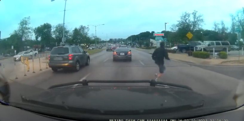 Guy Jaywalking Gets Smashed By Oncoming Truck! Whose Fault Is This? (Video)