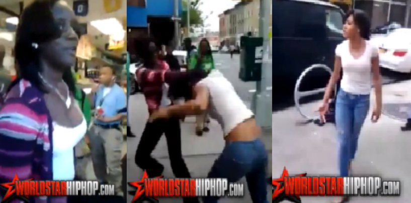 Light Skinned Chick Gets Poundcaked For Talking Too Much Crap To A Dark Skinned Sista!f(Video) #GoTeamMelanin