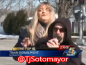 News Lady Surprised & Pranked On Live TV By Passer By AKA The SnowPhoto UniBomber! Hilarious But If A Black Guy Did This Would It Have Been Funny? (Video)