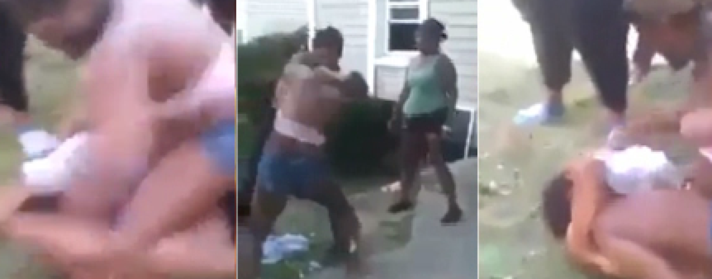 Beastie Woman Or Sissy Beats Up Black Dude While Black Women Cheer It On!