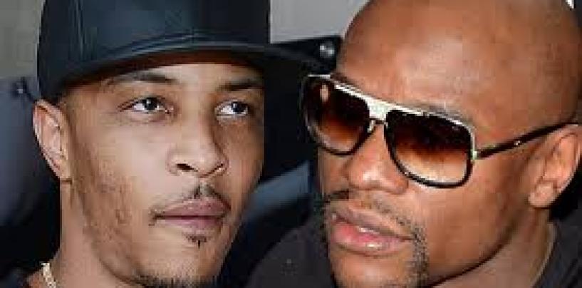 Floyd Mayweather & Rapper T.I. Fight Over Wife Tiny At A Las Vegas Fat Burger! (Video)