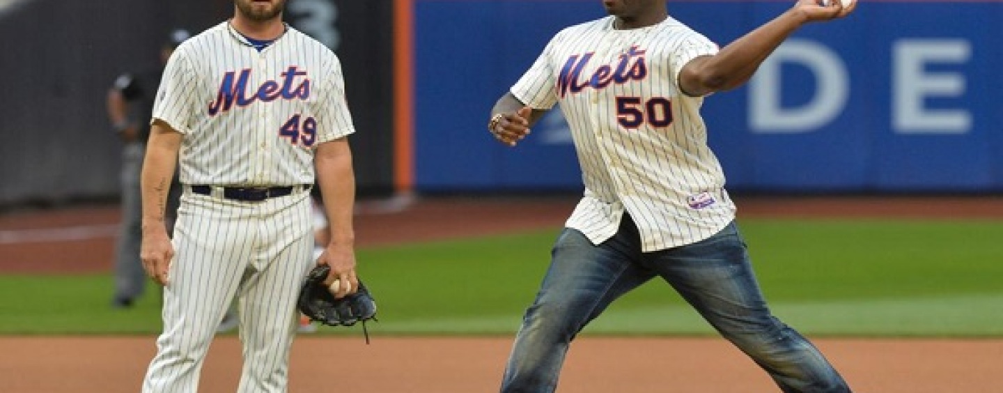 Rapper @50cent Gets Clowned By Tommy Sotomayor For His Girly First Pitch! (Video)