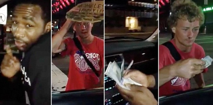 Boxer Adrien Broner Gives Homeless Man 1000 Dollars Cash On The Streets! (Video)