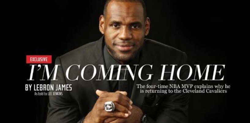 NBA Mega Star Lebron James Explains Why He’s Going Back To Cleveland But Does This Make Black Men Look Weak? (Video)