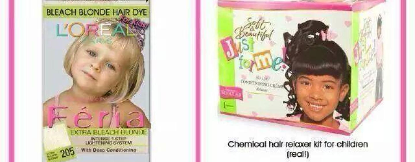 Why Is Society OK With Chemical Hair Products For White Kids But Not Black Kids? (Video)