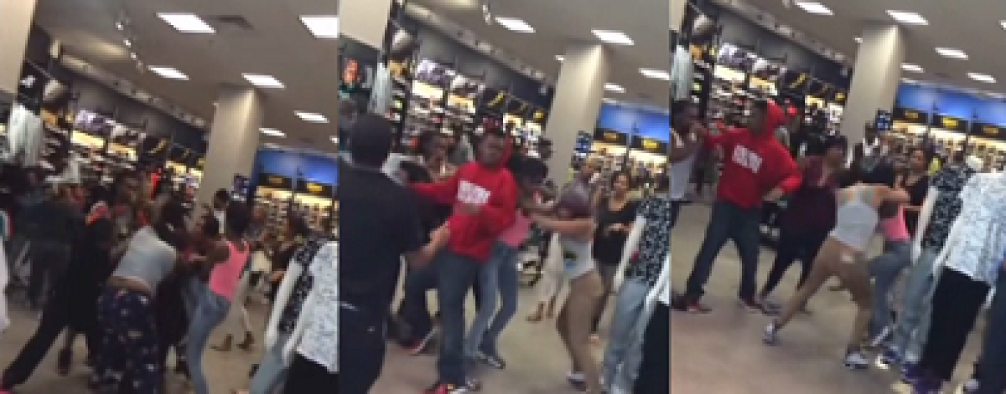 Arden Fair Mall In Sacramento Shut Down Due To Dozens Of Niggaz Fighting! (Video)