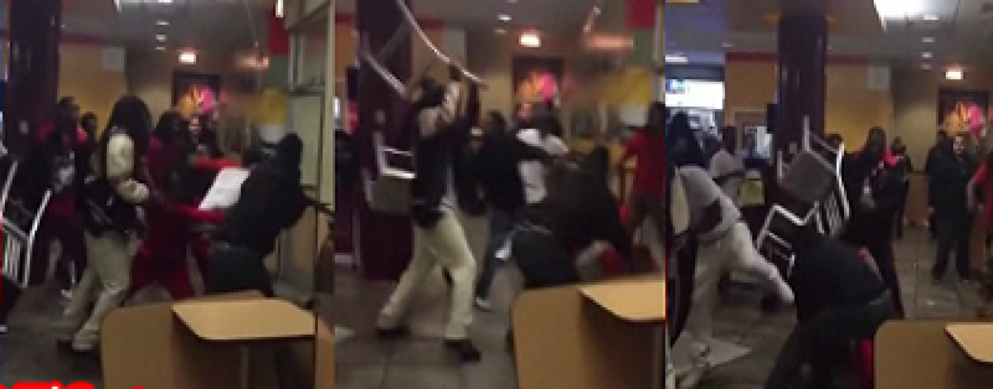 A Pack Of Niggaz Destroy Chicago McDonalds & Other Chicago Tourist Spots! (Video)