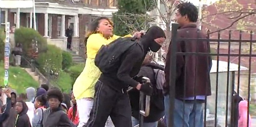 Hair Hatted Hooligan Beats Her Kid Live On National TV For Joining The Baltimore Riots! Was This Good Parenting Or Evidence Of A Larger Problem? (Video)