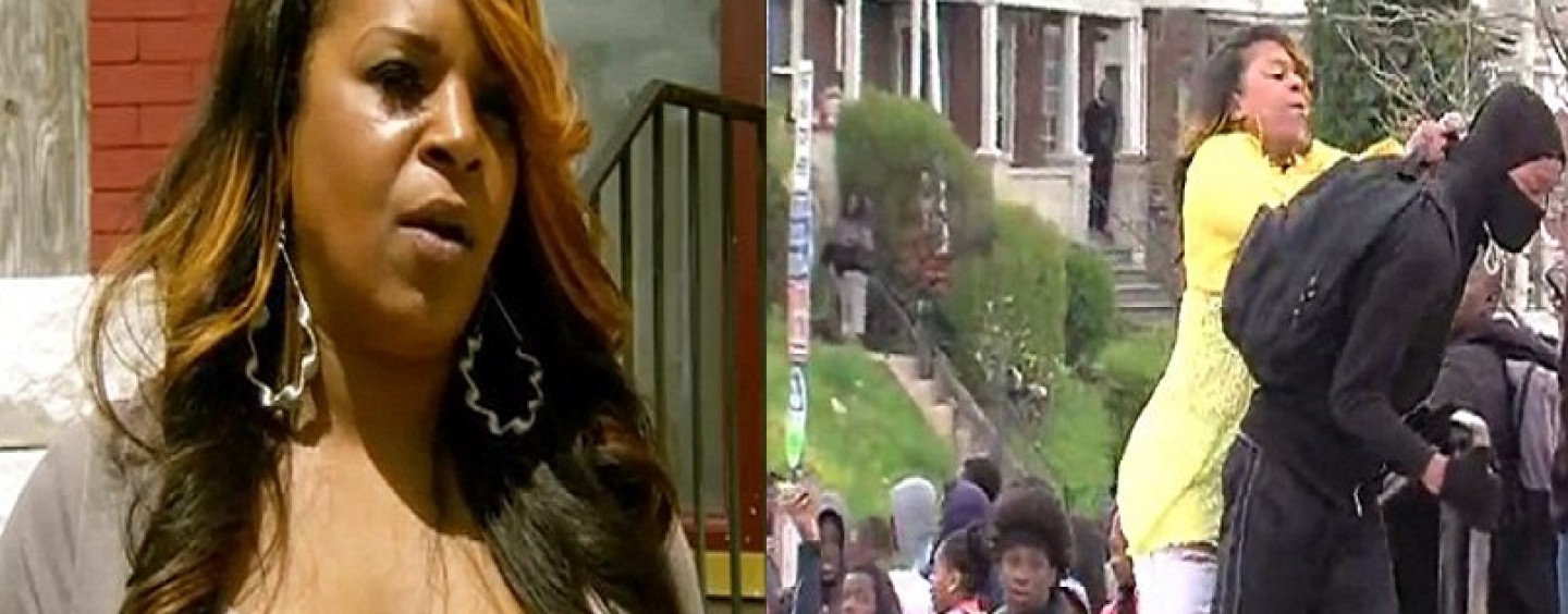 Hair Hatted Hoodrat Mom Explains Why She Beat Her Son For Rioting In Baltimore On National TV! (Video)