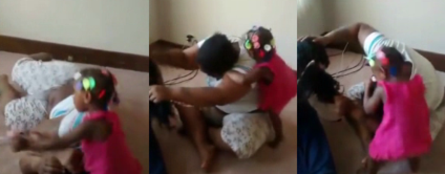 2 Beast Teach Toddler How To Fight Like FullSize BT-1000! Other Blks On FaceBook Find It Funny, Do You? (Video)