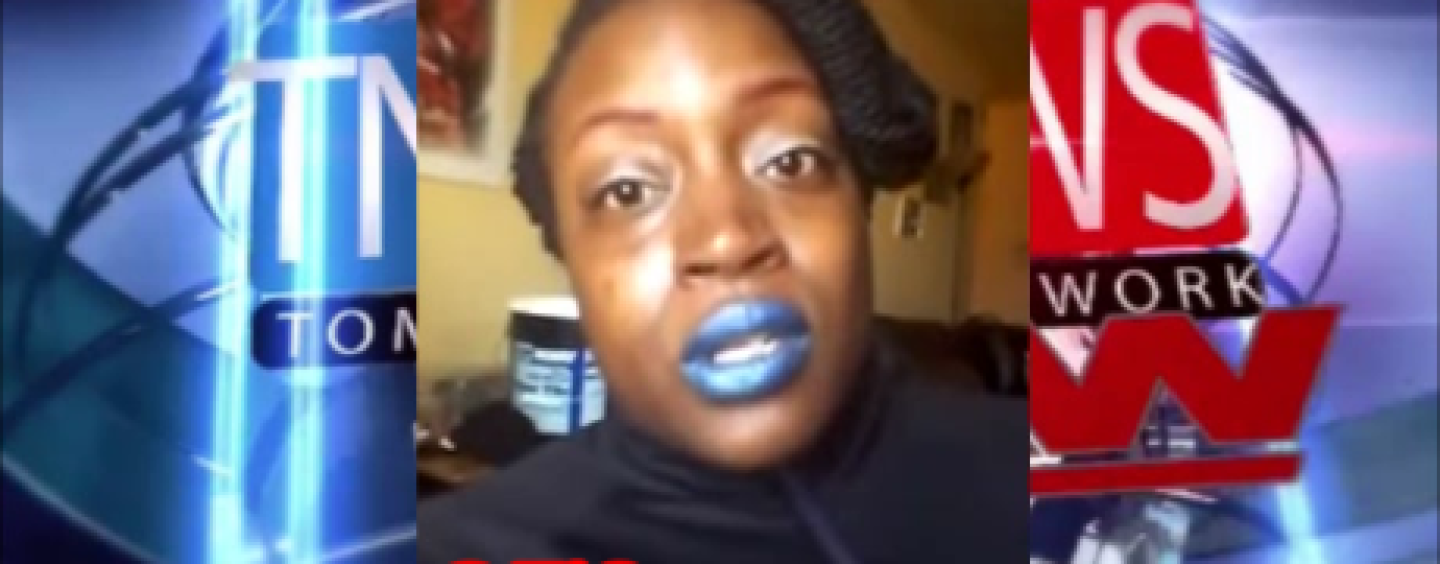 Smurfberry Blue Lipstick Wearing Woman Ethers Baltimore Protestors & The Black Community! (Video)