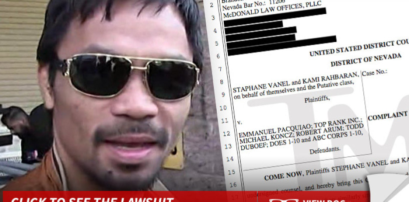 Manny Pacquiao Getting Sued For Lying About His Injury During The Floyd Mayweather Fight! (Video)