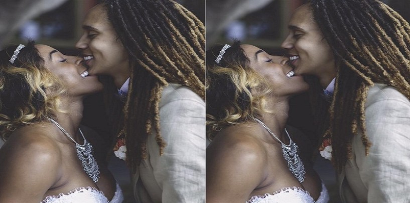 The Famous Phoenix Fightin Dykes Brittney Griner And Glory Johnson Get Married! (Video)