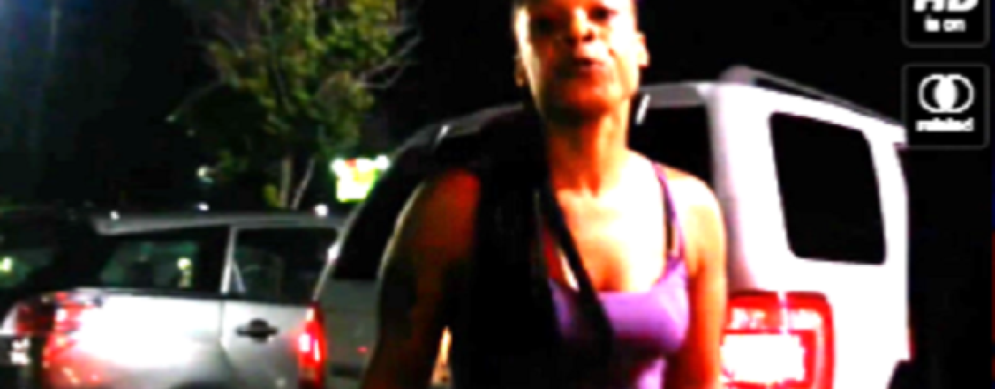 Black Chick Spits & Punches At A Man & His Family Calling Them Honkies! Where Is Al Sharpton? (Video)