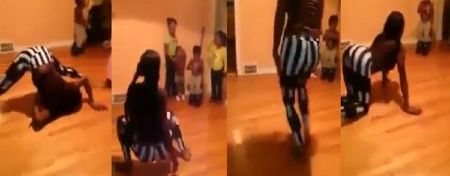 Black Chicks Twerks In front Of A Room Full Of Kids Crying & Still Post It Online! #WorstStewards Of Children (Video)