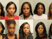 12 Of The Ugliest Nappy Headed Houston Strippers Hoes Arrested For Selling Puzzy & Drugs At The Club! (Video)