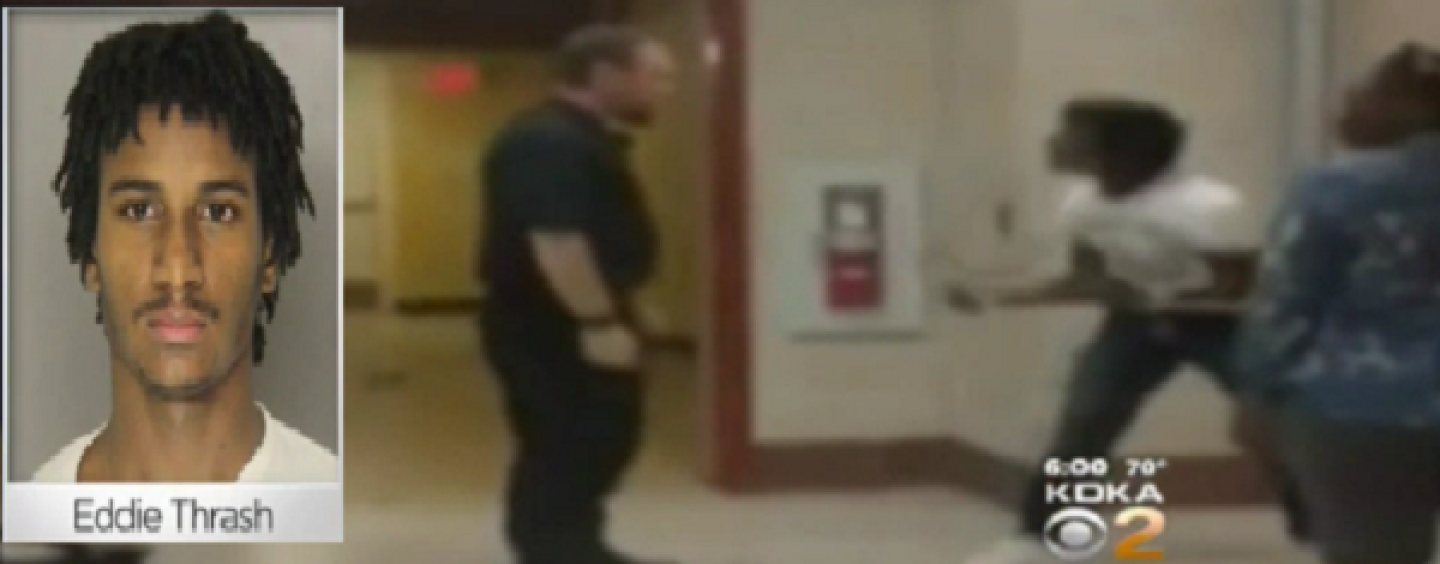 Penn Hills  Black Thug Poundcakes & Drags Highschool Security Guard Yet Again No Outrage? (Video)