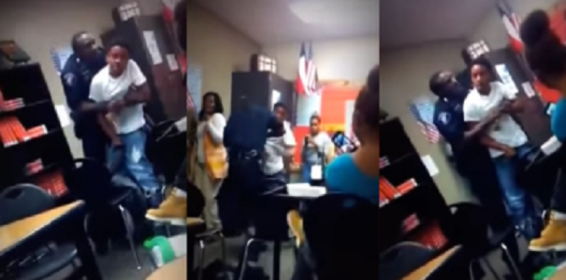Black Student & Officer Brawl At The Same School Whitey McWhite Cop Was Fired From Yet No Media Coverage? (Video)