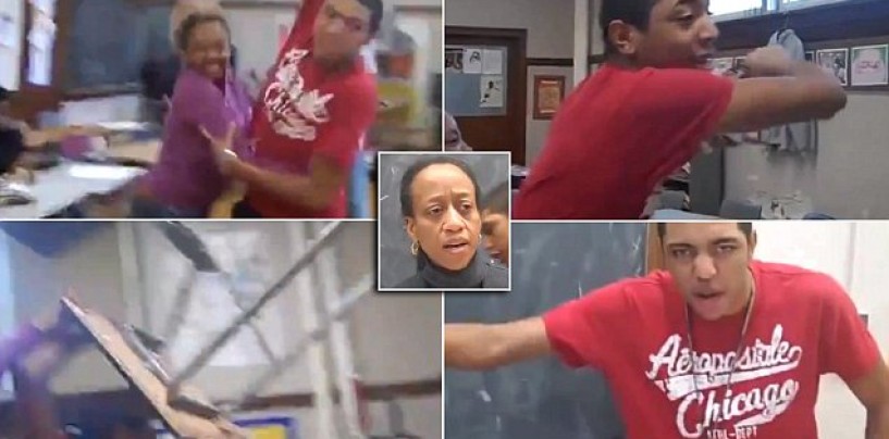 Chicago Nigglets Harass, Threaten, Assault & Humiliate School Teacher Yet Why Aren’t kneegrows Outraged? (Video)