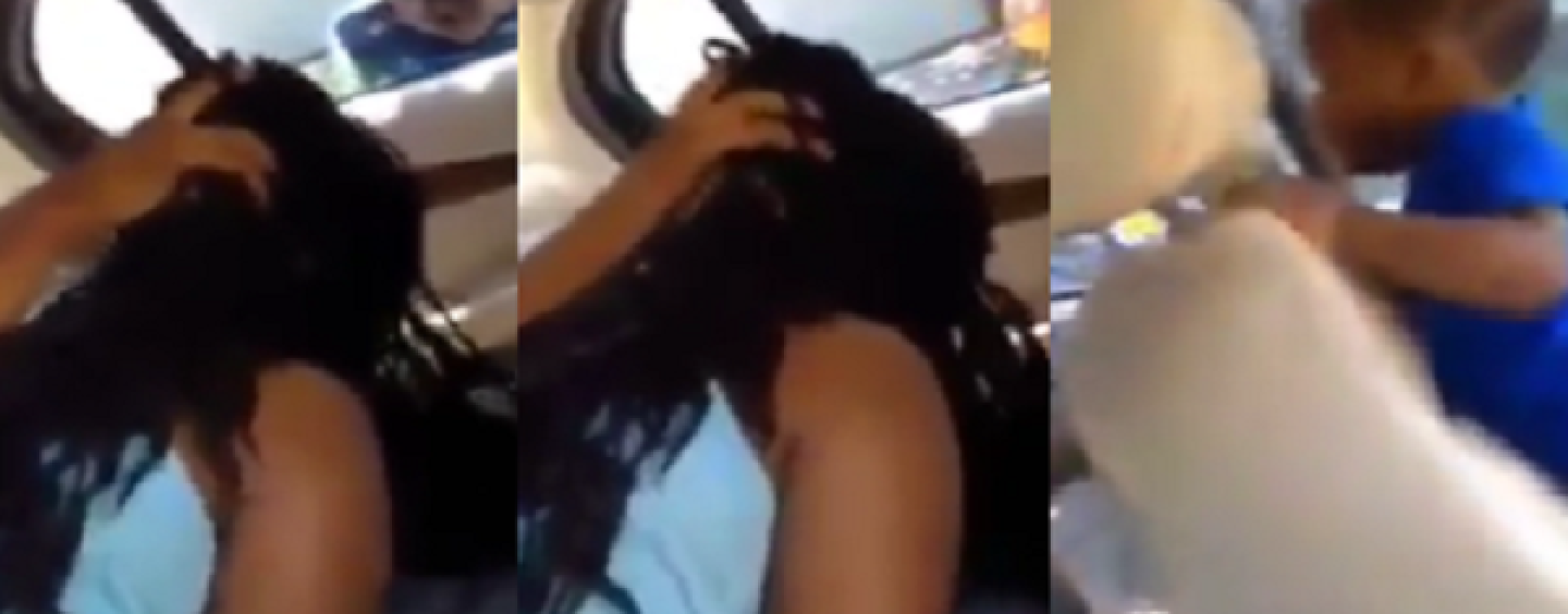 Black Queen Blowin’ Domes In A Car While 2 Kids Cry & Watch Pleading For Her Attention! (Video)