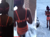 Black Woman Exposes Her Small Daughter In Bikini To 0 Degree Weather For YouTube Views! (Video)