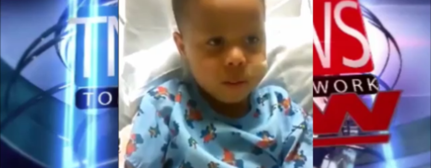 5 Yo Son Of Jackazz Mulatto Mom Korryn Gains Speaks Out From His Hospital Bed! (Video)