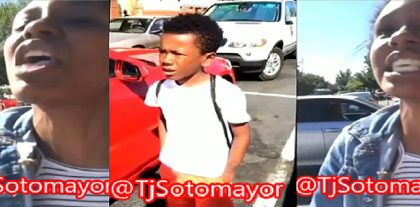 Black BT-1000 Goes Off On Whites & Gays Because Her Son Hit Hispanic Dudes Car Door! (Video)
