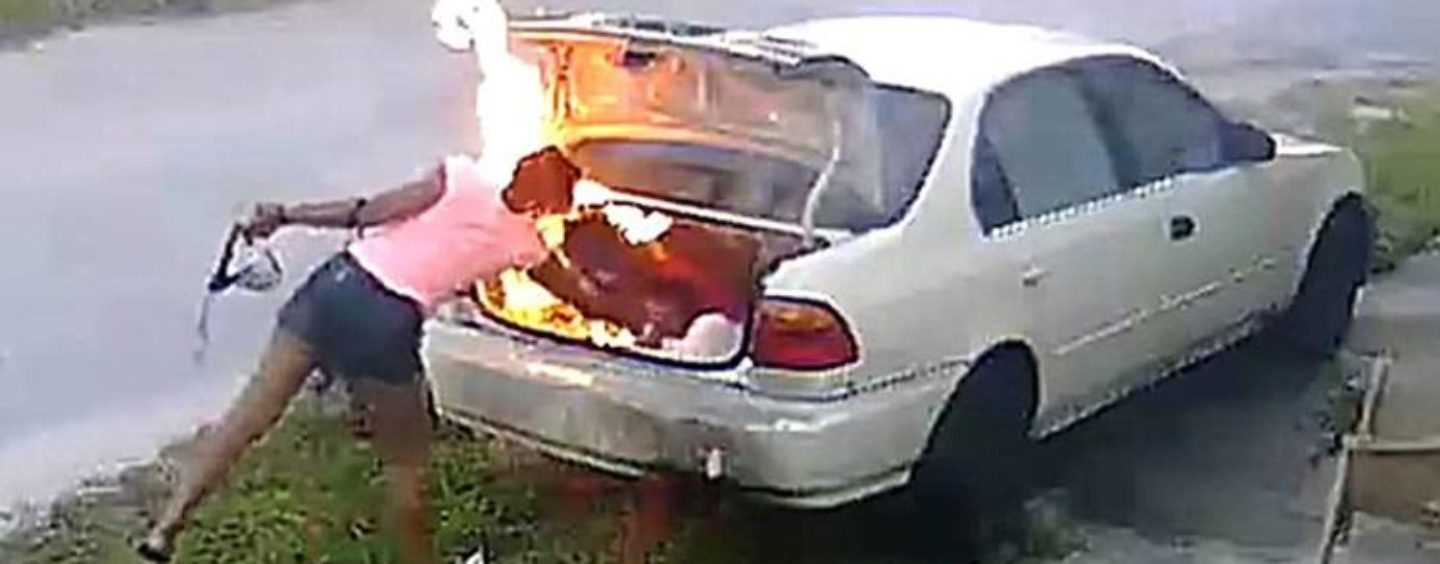 BT-Lemmem Hunnit Sets Snow Mans Car On Fire Trying To Blow Up Her Ex Niggly Boo Bear’s Car! (Video)
