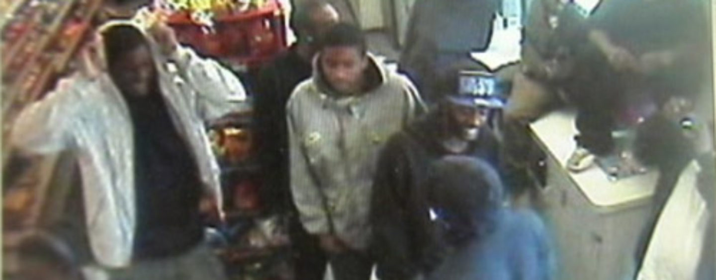 A Pack Of Detroit Teen-Niggaz Take Over Gas Station & Scares Off Customers & Workers! (Video)