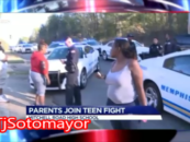 Memphis Hood Moms & Their Hair Hatted Loose Cooch Daughters Brawl Over ED-209 At School! (Video)