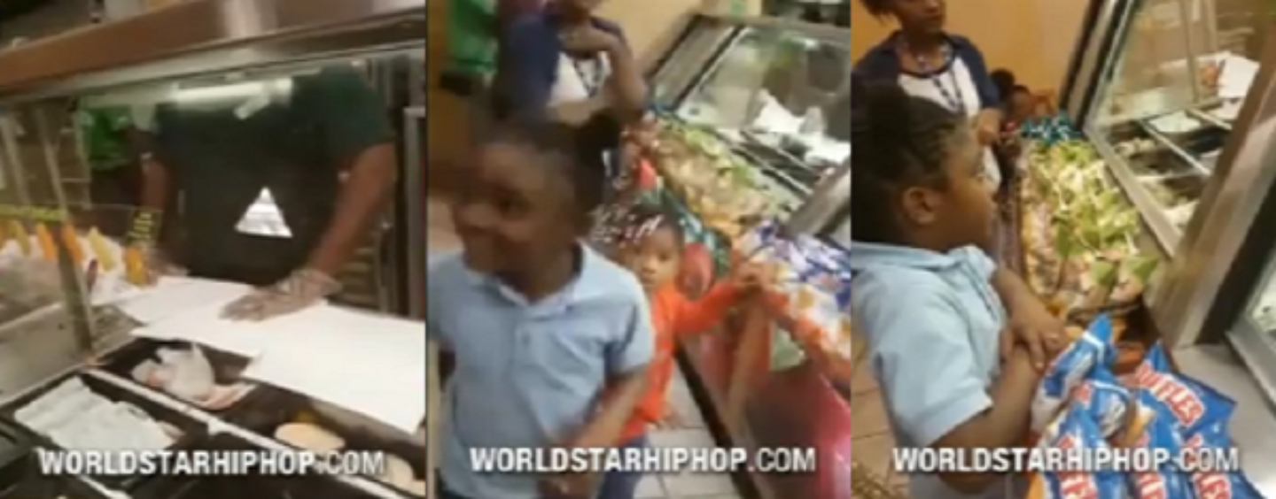 HoodTrash BT-900 Cusses Out Subway Employee & Threatens His Life In Front Of Her Kids! (Video)