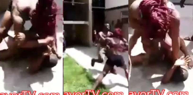 Muscle Bound Black Chick Manhandles Her Boyfriend In Hand To Hand PoundCake Duel! (Video)