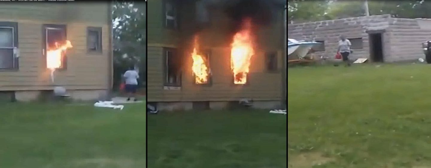 BT-1000 Burns House Down Trying To Force Her Man To Come Outside But Burns A 72 Year Old Man Alive Instead! (Video)