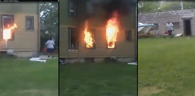 BT-1000 Burns House Down Trying To Force Her Man To Come Outside But Burns A 72 Year Old Man Alive Instead! (Video)