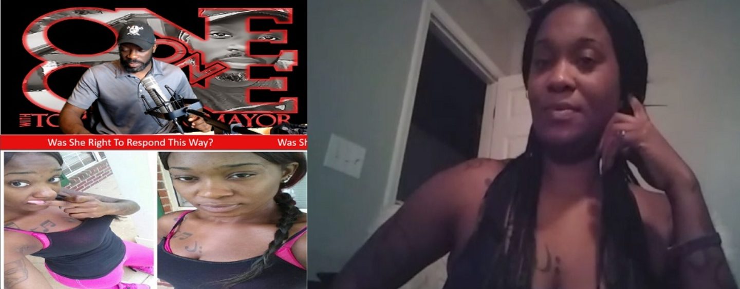 Tattooed Black Female Tommy Sotomayor Confronts Him On The Videos They Made About Each Other! (Video)