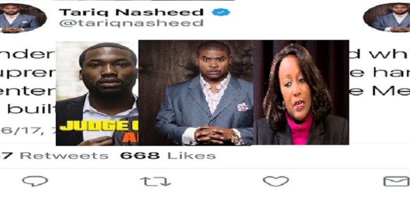 Tariq Nasheed Comments On Meek Mill Jail Sentence, Blames White Supremacy When The Judge Was A Nigress! (Video)