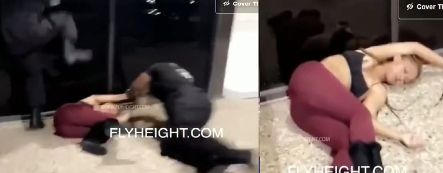 2 Big Black Brute Security Guards Beat Down Light Skinned Loud Mouth! Was This Wrong Or Deserved? (Video)