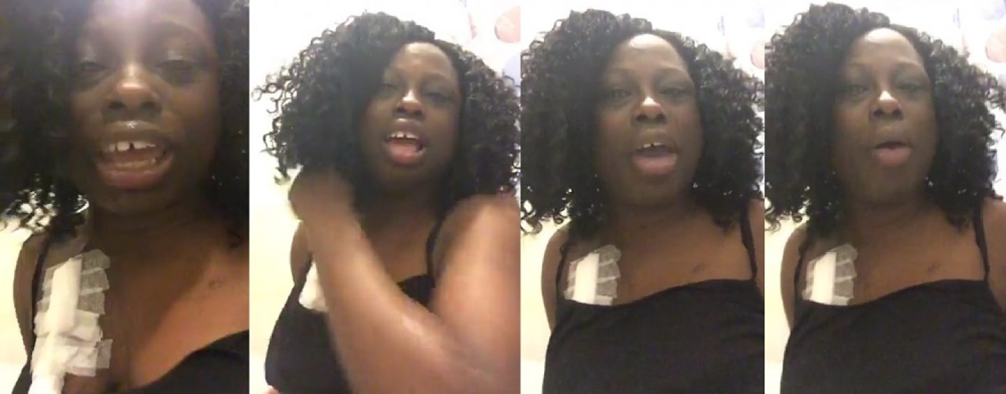 #ATW Black Chick Goes In On People While Having A Dialysis Tube On Her Chest! HILARIOUS! (Live Broadcast)