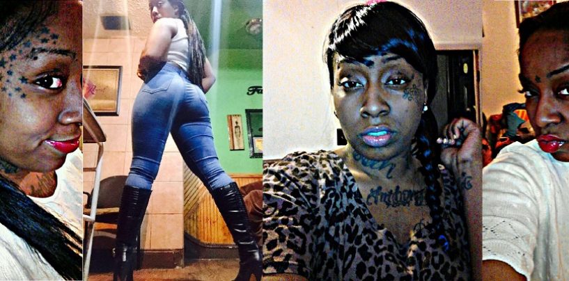 Tattooed Face Ghetto Chick Takes Us On A Tour Through Her Hood & Life! (Live Broadcast)