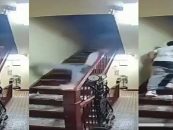 The Real StepDaddy! Hilarious Video Of Cool Dude Falling Down A Flight Of Stairs! (Video)