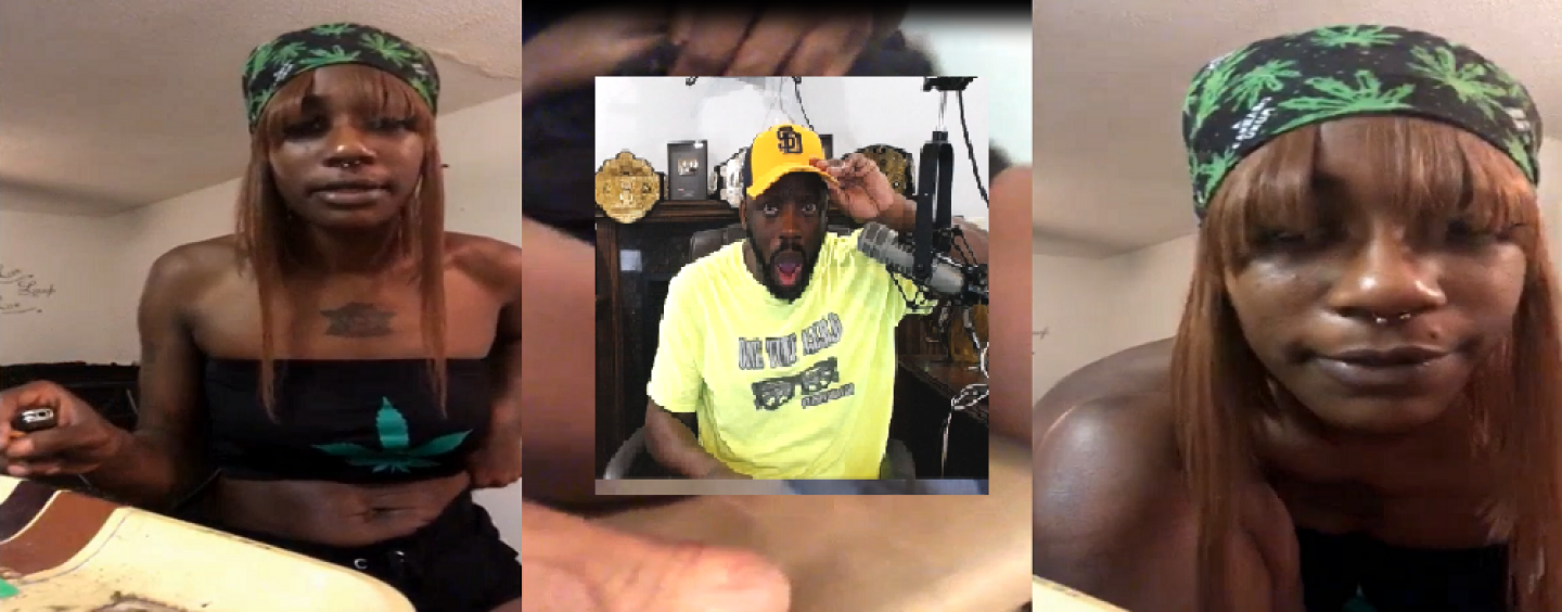 ATW – WeedHead Wakandan Shows Tommy Sotomayor Her Kitty On FB Live To Prove Shes Not A Man! (Video)