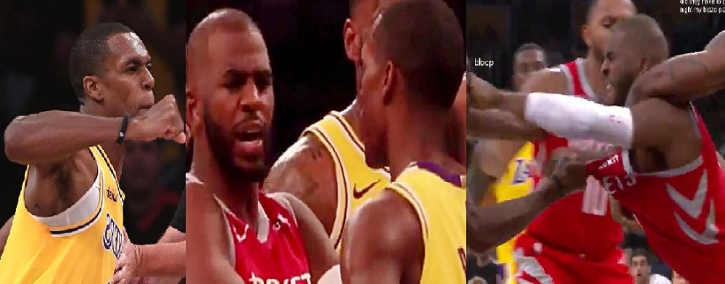 New Video Shows Rajon Rando Actually Did Spit On Chris Paul Setting Off Brawl In Lakers Vs Rockets Game! (Video)