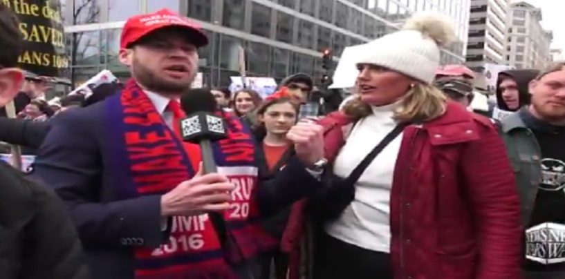 #WomensMarch Protester Grabs Reporter By The Ding-Dong Live In Front Of Cops & Nothing Was Done, WATCH! (Video)